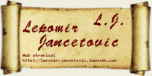 Lepomir Jančetović vizit kartica